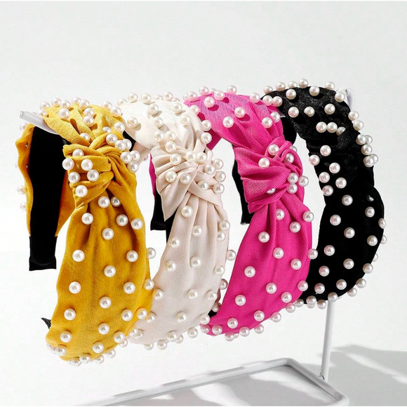 Pearl Trimmed Fabric Hairband